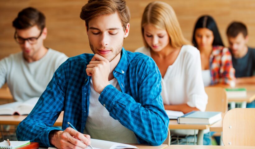Focused on exam.