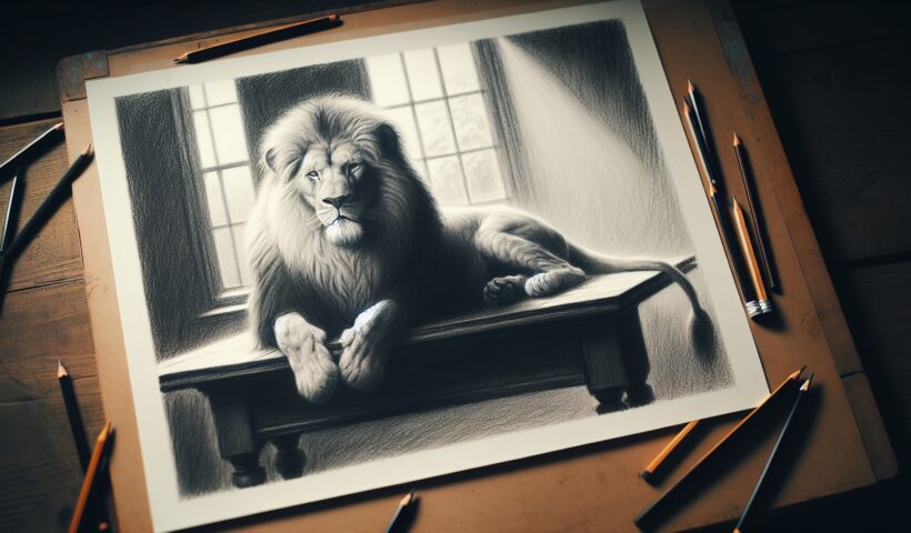 dessin du Roi lion