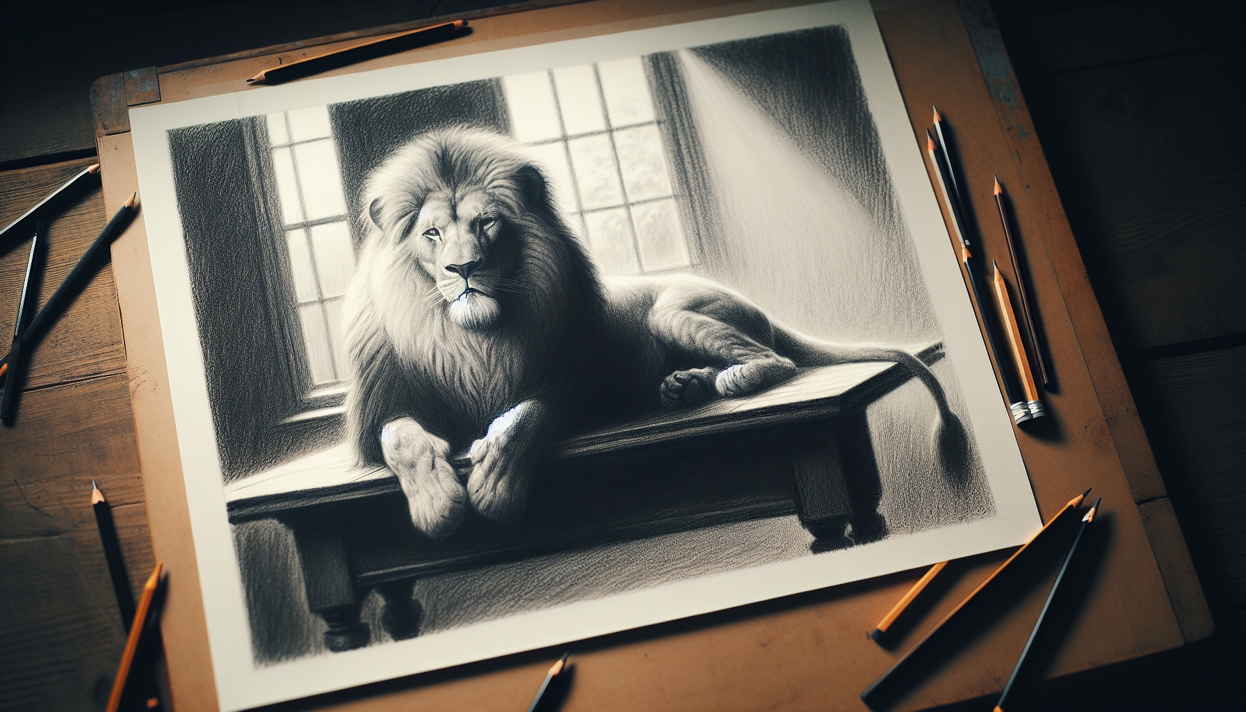dessin du Roi lion
