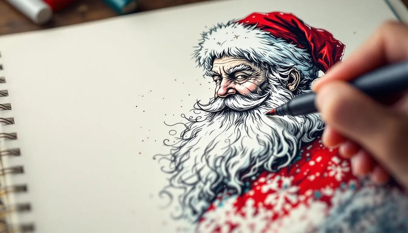 dessins père Noël