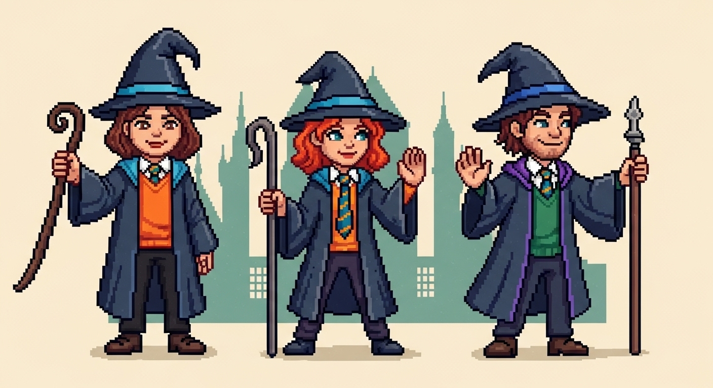 pixel art Harry Potter