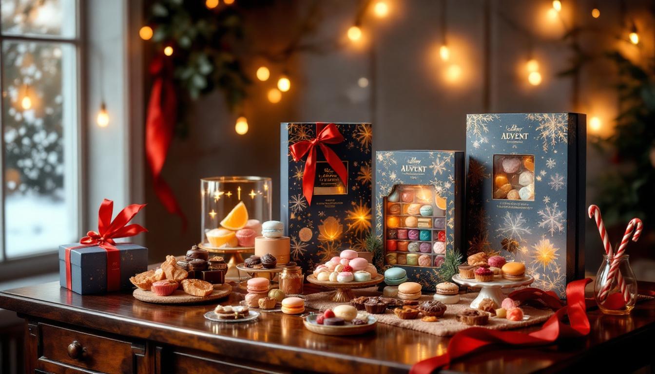 découvrez notre sélection des meilleurs calendriers de l'avent gourmands pour émerveiller vos papilles chaque jour de décembre avec des surprises délicieuses.