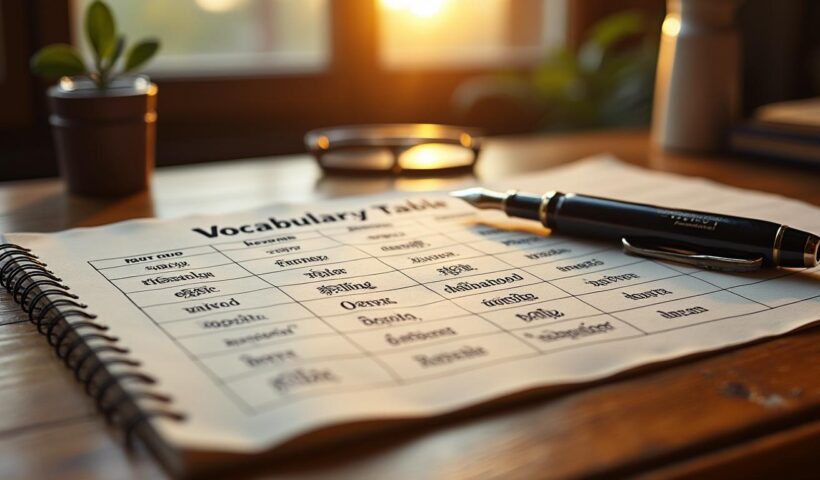 explorez la classe de mots grâce à notre tableau pratique pour organiser et enrichir votre vocabulaire facilement.