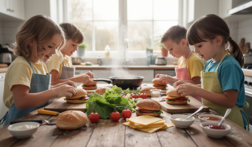 découvrez notre atelier mini-burgers rigolos avec des recettes simples et amusantes, parfaites pour les petits chefs en herbe. passez un moment convivial en famille en cuisinant ces délicieuses bouchées.