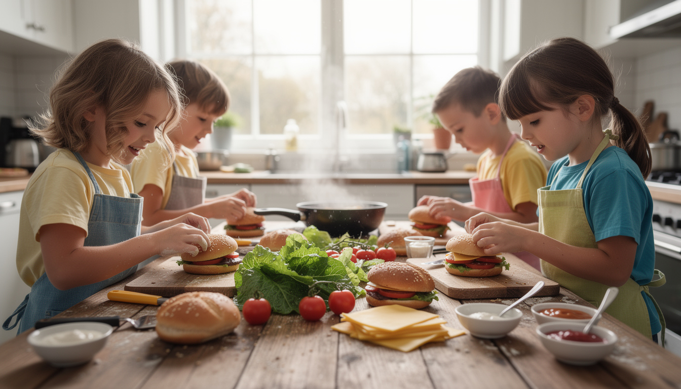 découvrez notre atelier mini-burgers rigolos avec des recettes simples et amusantes, parfaites pour les petits chefs en herbe. passez un moment convivial en famille en cuisinant ces délicieuses bouchées.