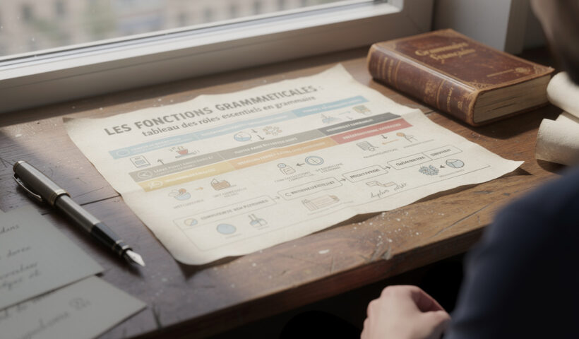 découvrez un tableau clair des fonctions grammaticales et leurs rôles essentiels en grammaire française pour maîtriser la structure des phrases facilement.