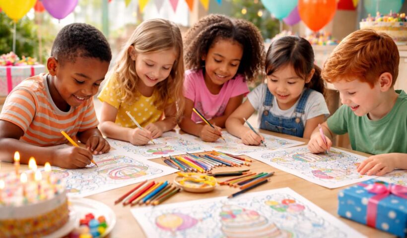 découvrez le coloriage d'anniversaire, une activité ludique et éducative pour apprendre tout en s'amusant lors des fêtes.