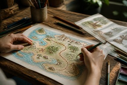 apprenez à créer un dessin en couleur d'une carte au trésor captivante grâce à des techniques simples et accessibles à tous. suivez notre guide étape par étape pour un résultat impressionnant.